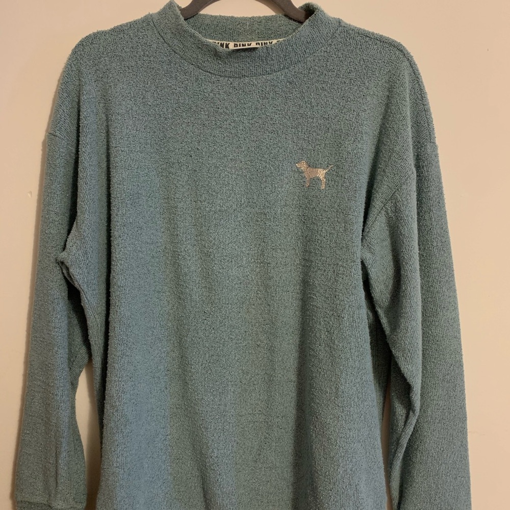 PINK Terry Mock Neck